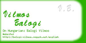 vilmos balogi business card